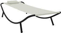 vidaXL Gartenbett Creme 200x90 cm Stahl