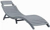 vidaXL Sunbed Lounger in Acacia Wood Grey