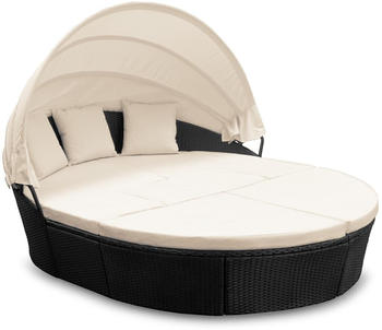 Casaria Deuba Poly Rattan 226cm Oval Schwarz