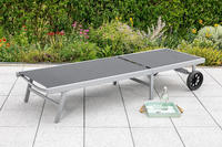 Aktionsliege Tessin Schwarz Aluminium/textil