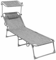 Modante SONNENLIEGE Grau, Hellgrau 53x29.5x193 cm