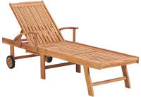 vidaXL Sonnenliege Massivholz Teak