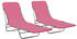 vidaXL Steel Foldable Loungers
