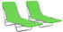 vidaXL Steel Foldable Loungers green (310343)