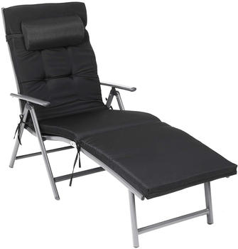 Songmics Sonnenliege klappbar schwarz (GCB24BK)
