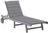 vidaXL Sun Lounger Acacia Wood grey