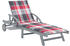 vidaXL Sun Lounger Acacia Wood grey