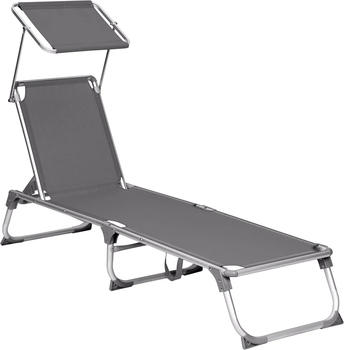 Songmics Liege mit Sonnendach grau (GCB19GYV1)