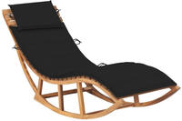 vidaXL Schaukelliege mit Auflage Massivholz Teak