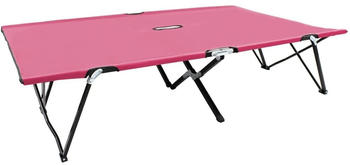 vidaXL Klappbare Sonnenliege f&uuml;r 2 Personen rosa Stahl (310353)
