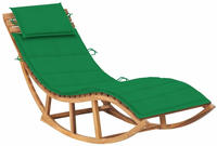 vidaXL Schaukelliege mit Auflage Massivholz Teak