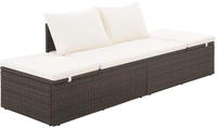 vidaXL Gartenbett Braun 195&times;60 cm Poly Rattan