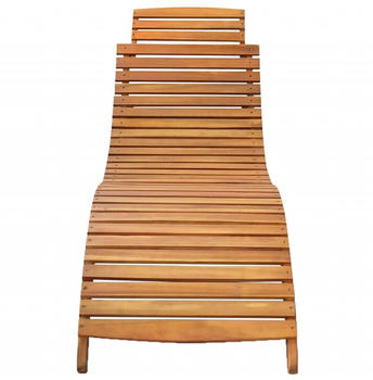 vidaXL Sonnenliegen 2 Stk. mit Auflagen Massivholz Akazie (3077365)