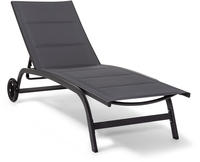 Blumfeldt Limala Sonnenliege Lounger Stahl/Aluminium Textilene 150 kg mobil