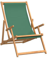 vidaXL Klappstuhl aus Massivholz, Teak, Gr&uuml;n
