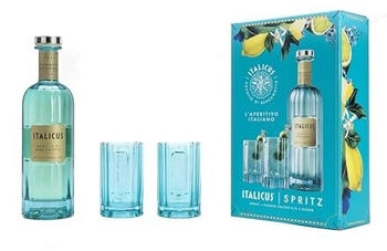 Italicus Rosolio di Bergamotto Bergamotten-Lik&ouml;r 0,7l 20% Geschenk-Set mit Gl&auml;sern