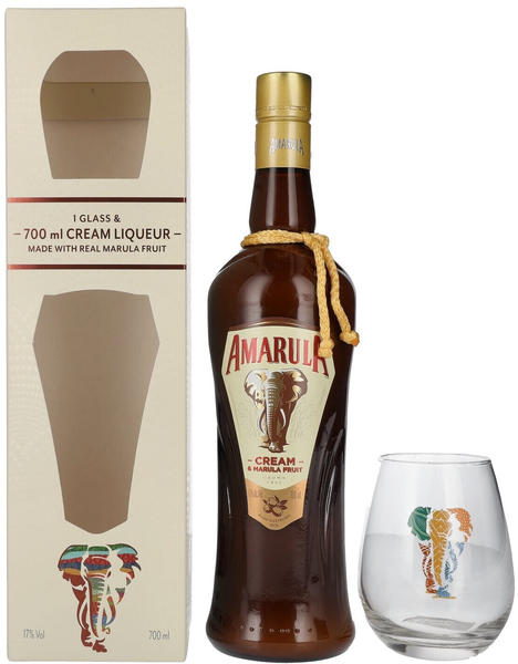 Amarula Cream 0,7l 17% Geschenkset mit Glas