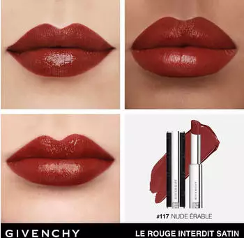 Givenchy Le Rouge Interdit Satin Lipstick 117 Nude Érable (2,7g) – Givenchy Le Rouge Interdit Satin Lipstick 117 Nude Érable: Eleganz in Nude