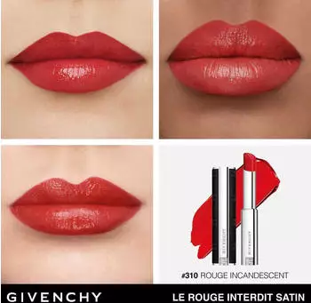 Givenchy Le Rouge Interdit Satin Lipstick 310 Rouge Incandescent (2,7g) – Givenchy Le Rouge Interdit Satin Lipstick 310 Rouge Incandescent: Ein Statement in Rot