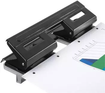 Herlitz Doppel-Locher 1,5mm schwarz mit Anschlagschiene (1610880)