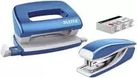 LEITZ 55612036, LEITZ Locher und Heftger&auml;te Set NeXXt WOW blau-metallic