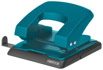 Centra Locher HP30 Metall für 30 Blatt mit Anschlagschiene blau (623684)