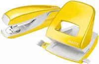 LEITZ 50951016, LEITZ Locher und Heftger&auml;te Set WOW 5095 gelb-metallic