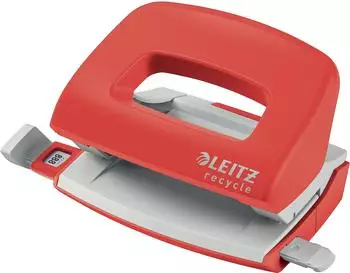 Leitz Locher 5010-00-25 NeXXt Mini rot Bürolocher recycelbar Stanzleistung ca. 10 Blatt (50100025)
