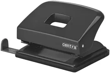 Centra Locher HP20 Kunststoff für 20 Blatt mit Anschlagschiene schwarz (623675)