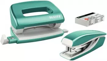 Leitz NeXXt WOW Locher-Tacker-Mini-Set eisblau (5561-20-51)