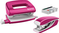 LEITZ 55612023, LEITZ Locher und Heftger&auml;te Set NeXXt WOW pink-metallic