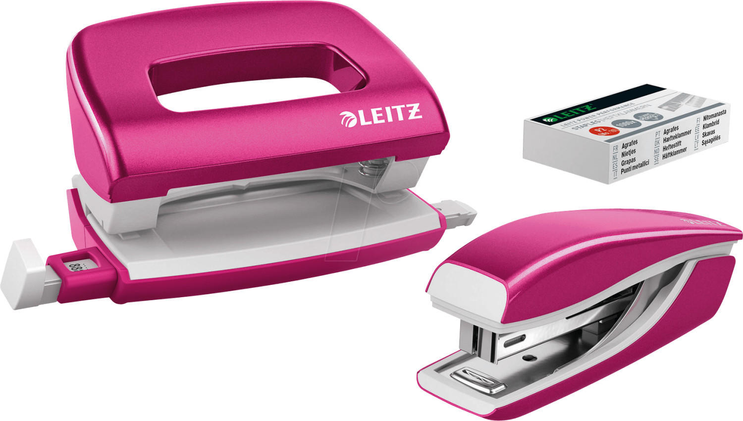 Leitz NeXXt WOW Locher-Tacker-MiniSet pink metallic (5561-20-23) Test TOP  Angebote ab 18,36 € (August 2023)