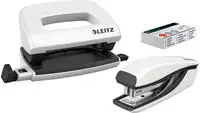LEITZ 55612001, LEITZ Locher und Heftger&auml;te Set NeXXt WOW perlwei&szlig;-metallic