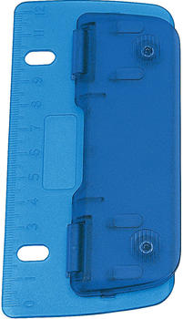 Wedo Mobiler 2fach-Locher mit 12 cm Skala ICE-blau (67803)