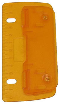 Wedo Mobiler 2fach-Locher mit 12 cm Skala ICE-orange (67806)