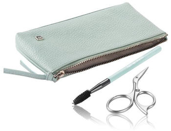 ZWILLING Augenbrauen-Set mit B&uuml;rste und Schere inkl. Leder Etui mint