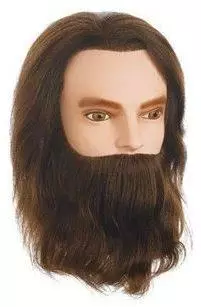 Sibel Übungskopf Karl mit Bart und Schnurrbart, hellbraun, 30-35cm