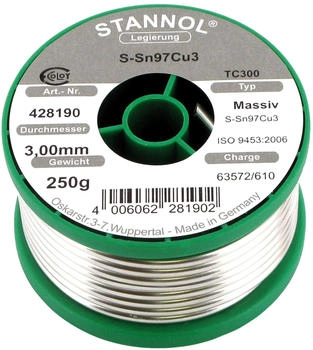 Stannol Fittingslot D. 3 mm Nr.428190 250g