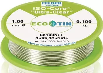 Felder ISO-Core Ultra-Clear Sn100Ni+ Bleifreier L&ouml;tzinn 1mm (5551941010)