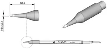 JBC C245 L&ouml;tspitze Mei&szlig;elform 2,4x0,6mm gerade (C245741)