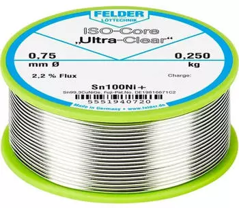 Felder ISO-Core Ultra-Clear Sn100Ni+ L&ouml;tzinn bleifrei 0,75mm (5551940720)