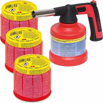 Rothenberger RS 200 Piezo L&ouml;tlampe 180&deg; Drehung inkl. 3x C200 Supergas (1500005079)