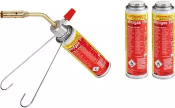 Rothenberger RoFire Mini SET L&ouml;tbrenner 650&deg;C mit 3x Mini Gaskartusche 150ml (1500005211)
