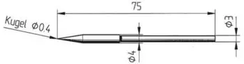 Ersa L&ouml;tspitze 212 BD LF Bleistiftform 0,4mm (0212BD)