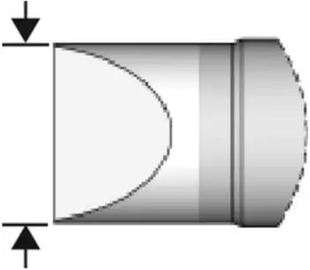 JBC L&ouml;tspitze Mei&szlig;elform, gerade, 10x2,5mm (C470006)