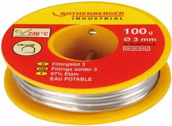 Rothenberger Fittingslot 3 Weichlot Sn97Cu3 100g &Oslash;3mm (045256E)