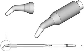 JBC L&ouml;tspitze C245 Rundform gebogen &Oslash;1,5mm (C245259)