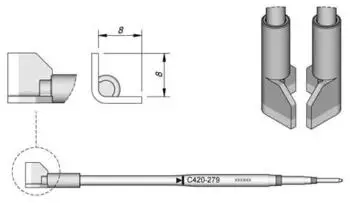 JBC C420277 L&ouml;tspitze Serie C420, 15,0mm, f&uuml;r Dual-In-Line-IC (C420277)