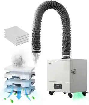 VEVOR Lötrauchabsauger 280W 459m³/h 4-stufiger Filter