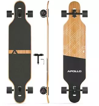 Apollo Bali Slide Black Longboard Bambus & Fiberglas, 39" (Flex 2)